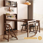 Load image into Gallery viewer, 62'' Foldable Multifunctional Dining Table Integrated Storage Solid Wood Texture Multi-Scene Fit