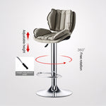 Load image into Gallery viewer, Modern Upholstered Bar Stool with Armrests PU Leather Counter Chair Metal Frame Kitchen Island Bar Chair 1 Piece