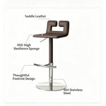 Load image into Gallery viewer, Modern Adjustable Swivel Bar Stool with Cutout Backrest 1 Piece