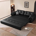 Load image into Gallery viewer, Contemporary Faux Leather Sofa Bed Sleeper Sofa with Hidden Storage & Metal Frame