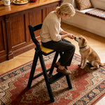 Load image into Gallery viewer, Modern Minimalist Counter Stool Solid Wood Bar Chair with Upholstered Seat 1 Piece