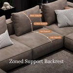 Load image into Gallery viewer, Modern Modular Sectional Sofa with Oversized Chaise and Deep Seat Lounge Design