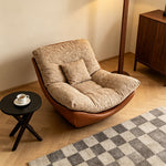 Load image into Gallery viewer, Modern Lounge Accent Chair with Plush Cushions and Faux Leather Base