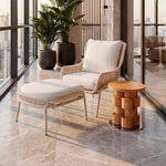 Load image into Gallery viewer, Modern Outdoor Lounge Chair with Woven Rope Frame and Weather Resistant Cushions