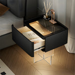 Load image into Gallery viewer, Smart Nightstand with Transparent Acrylic Legs and Motion Sensor LED Light