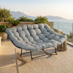 Load image into Gallery viewer, Modern Outdoor Lounge Chair with Plush Cushioned Seat and Rocking Base