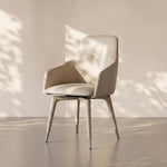 Load image into Gallery viewer, Stain Resistant Faux Leather Dual Color Modern Accent Dining Chair 1 Piece