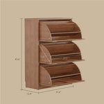 Load image into Gallery viewer, 31.4'' Modern Wooden Flip-Door Shoe Cabinet Slim Space-Saving Entryway Storage Organizer
