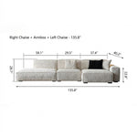 Load image into Gallery viewer, Modern Oversized Sectional Sofa with Deep Seat Chaise and Textured Upholstery