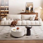 Load image into Gallery viewer, Modern Channel-Tufted Snow Velvet Sofa with Latex Cushioning