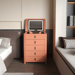 Load image into Gallery viewer, Modern Compact Vanity Desk with Flip Top Mirror Storage Drawers Makeup Cabinet