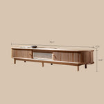 Load image into Gallery viewer, 70.2'' TV Stand Sliding Rolling Door Rattan TV Console Media Cabinet for Modern Living