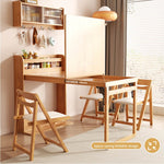 Load image into Gallery viewer, 62'' Foldable Multifunctional Dining Table Integrated Storage Solid Wood Texture Multi-Scene Fit