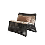 Load image into Gallery viewer, Boho Rattan Accent Chair with Cushioned Seat and Open-Weave Design