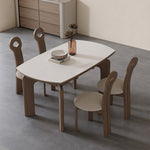 Load image into Gallery viewer, 50.7" Versatile Transformable Dining Table in White and Wood