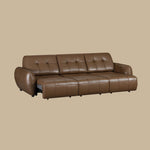 Load image into Gallery viewer, Modern Power Reclining Leather Sofa Individual Seat Control Remote Adjustable Straight Lounge Couch