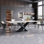 Load image into Gallery viewer, 54.6"- 78" Elegant White Extendable Dining Table Versatile Foldable Design