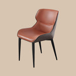 Load image into Gallery viewer, Set of 2 Modern Elegant Dining Chairs Premium Leather Upholstery with Sleek Metal Legs