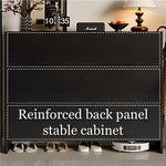 Load image into Gallery viewer, 55.1'' Modern Walnut Shoe Cabinet with Drawers Hidden Shoe Storage Entryway Cabinet
