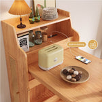 Load image into Gallery viewer, 69'' Rattan Dining Cabinet Table Set Foldable Storage Multi-Chair Design Solid Wood Finish