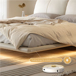Load image into Gallery viewer, Modern Minimalist Platform Bed with LED Lighting Ultra-Fiber Leather Steel Frame
