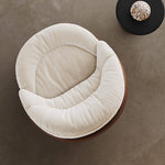 Load image into Gallery viewer, Cream Rocking Lounge Chair with Brown Wraparound Shell