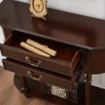 Load image into Gallery viewer, Solid Wood Classic Entryway Console Table with Drawers and Lower Shelf