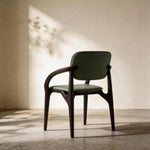 Load image into Gallery viewer, Modern Solid Wood Dining Chair with Green Upholstered Seat and Back 1 Piece