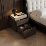 Load image into Gallery viewer, Modern Wooden Nightstand with 3 Drawers Minimalist Bedside Table Large Storage Design
