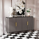 Load image into Gallery viewer, 62.4'' Modern Luxury Elegant Gray and Gold Sideboard with Shelves