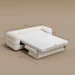 Load image into Gallery viewer, 83.8" Elegant Convertible Sofa Bed Chic Design with 3.9" Thick Mattress Space-saving Sleeper Sofa