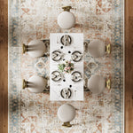 Load image into Gallery viewer, Modern Sculptural Dining Table with Marble-Effect Top & Artistic Wooden Base