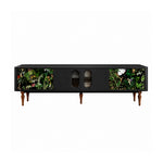 Load image into Gallery viewer, 82.6" Jungle Print Mid Century Wood TV Stand
