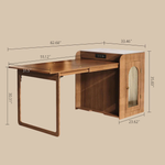 Load image into Gallery viewer, 73'' Murphy Fold-Out Dining Table with Sintered Stone Top Space-Saving