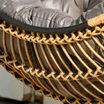 Load image into Gallery viewer, Modern Papasan Lounge Chair with Woven Rattan Frame and Plush Cushion