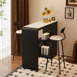 Load image into Gallery viewer, Black and White Finish Marble Surface Home Coffee Bar Table Set