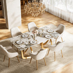 Load image into Gallery viewer, Elegant Modern Dining Table with Golden Base