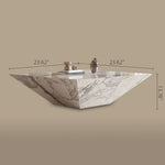 Load image into Gallery viewer, 23''/31''Minimalist Square Coffee Table Modern Marble-Texture Centerpiece