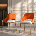 Load image into Gallery viewer, 2 PCS Ergonomic Stitch Faux Leather Dining Chair
