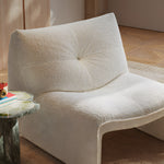 Load image into Gallery viewer, Modern Curved Bouclé Accent Lounge Chair Minimalist Armless Leisure Chair