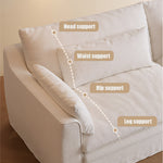 Load image into Gallery viewer, Modern Linen Fabric Sofa Removable Cover Deep Seat Feather Filled Couch
