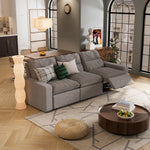 Load image into Gallery viewer, 115.35'' CloudLuxe Power Reclining 3-Seat Sofa Linen Fabric Cloud Comfort