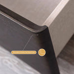 Load image into Gallery viewer, Black Nightstand Silent Rails Solid Wood Drawer