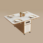 Load image into Gallery viewer, Multi-Functional Folding Coffee Table with Hidden Storage Extendable Design Easy Mobility & 2 Stools