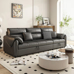 Load image into Gallery viewer, Modern Faux Leather Sofa Bed Convertible Sleeper with Pull Out Design Pet Friendly