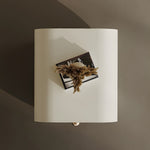 Load image into Gallery viewer, Elegant Two-Tier Nightstand with Rotating Drawer and Modern Minimalist Design