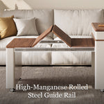 Load image into Gallery viewer, Modern Lift Top Coffee Table with Storage Extendable Wooden Coffee Table with Open Shelves Multi-Functional Living Room Table