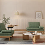 Load image into Gallery viewer, Stylish Minimalist Green Lounge Sofa Wooden Frame