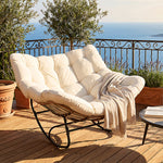 Load image into Gallery viewer, Modern Outdoor Rocking Lounge Chair with Plush Cushioned Seat