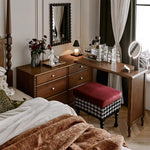 Load image into Gallery viewer, Solid Wood 6-Drawer Vanity Desk with Spacious Storage